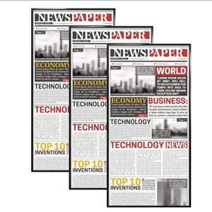 3 PACK 11X22 PICTURE FRAMES-BLACK